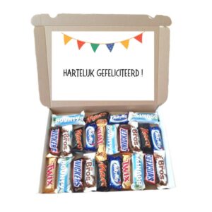 Brievenbus Cadeau, Chocolade, kado, gift, geschenk, Gefeliciteerd